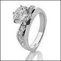 Princess Cut Engagement Rings in 18K White Gold with Micro - Pave Side StonesEngagement Round 2 Ct Ct Channel Princess Euro Shank Cubic Zirconia Cz Ring