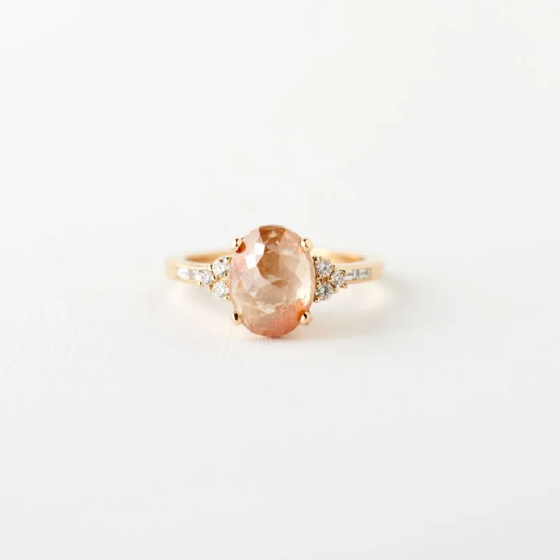 Engagement Rings with Amethyst and Diamond Accents in a Contemporary SettingMarigold Ring - 2.45 Carat Blush-Peach Diamond