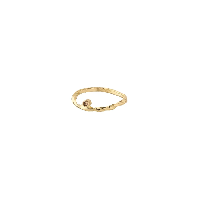 Tourmaline Gemstone Rings in 18K Two - Tone Gold with a Floral - Shaped Setting for a Feminine TouchRebecca 18K Gold Ring w. Sapphire