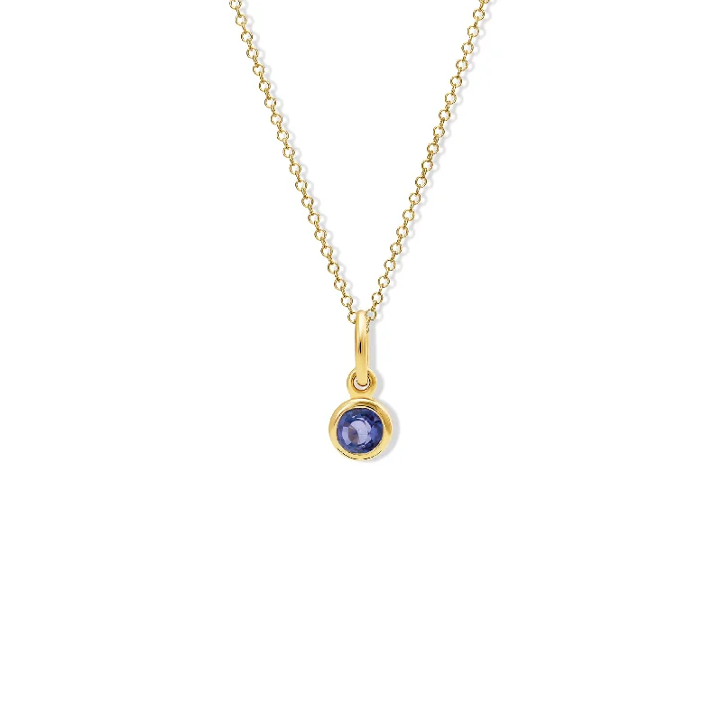 Three - Stone Engagement Rings Symbolizing Love's Past, Present, and Future with Asscher - Cut DiamondsTalya Necklace Pendant Yellow Gold - Sapphire