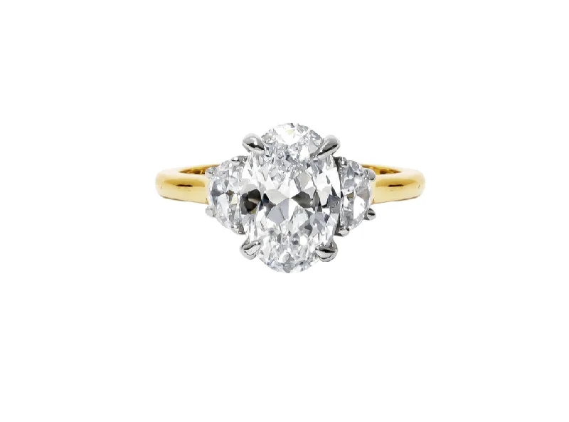 Cathedral - Style Engagement Rings with a Raised Center Stone and Intricate MetalworkThe Amelia Ring (2.5 Carat)