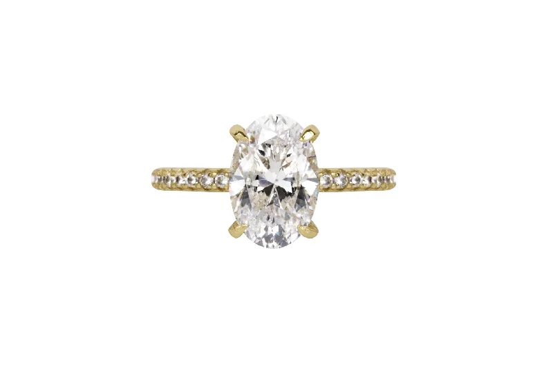 Cushion - Cut Halo Engagement Rings with a Platinum Band and Micro - Pave DetailsThe Blakely Ring (2.2 Carat)