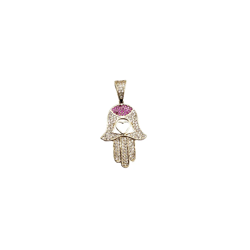 Glow - in - the - Dark Starry Sky Pendant for Nighttime AdventuresDainty Hamsa Heart Pendant (14K)